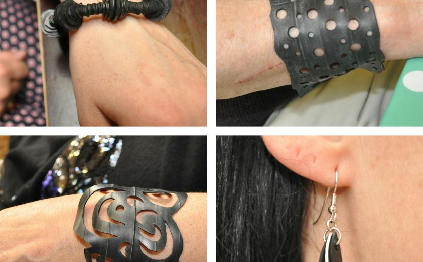 Sieraden van fietsbanden © Avansa Halle-Vilvoorde