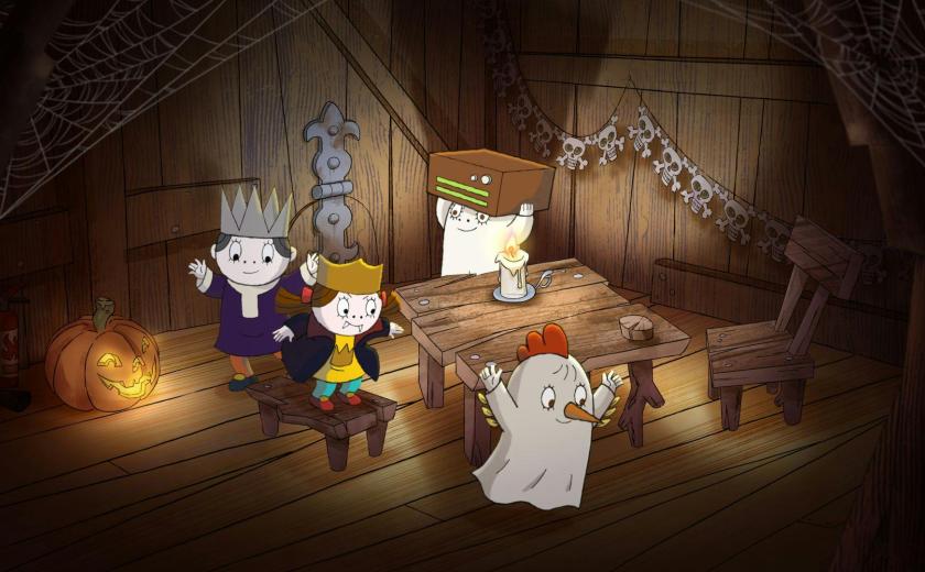 Het kleine spookje Laban spookt weer rond - Animatie © onbekend