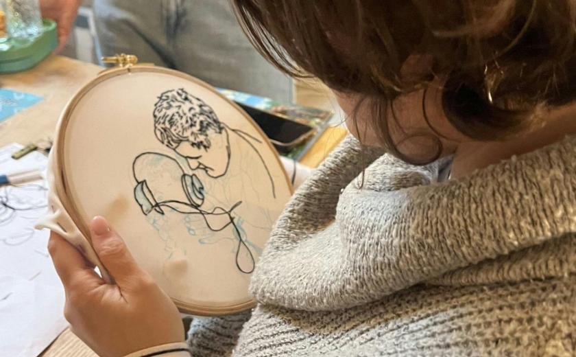 Lijntekeningen borduren - Maaike Van Den Abbeele © onbekend