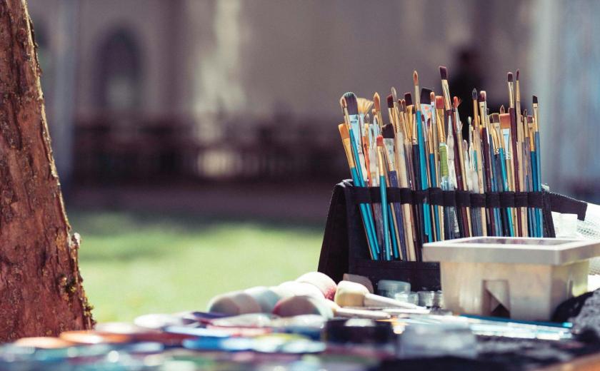 Schilderen in de natuur - Lieve Bollaert © onbekend