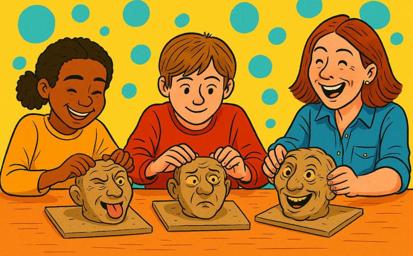 Smoelen Trekken - Workshop boetseren voor jong en oud! © Gegenereerd met AI