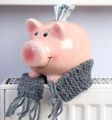 spaarvarken met sjaal